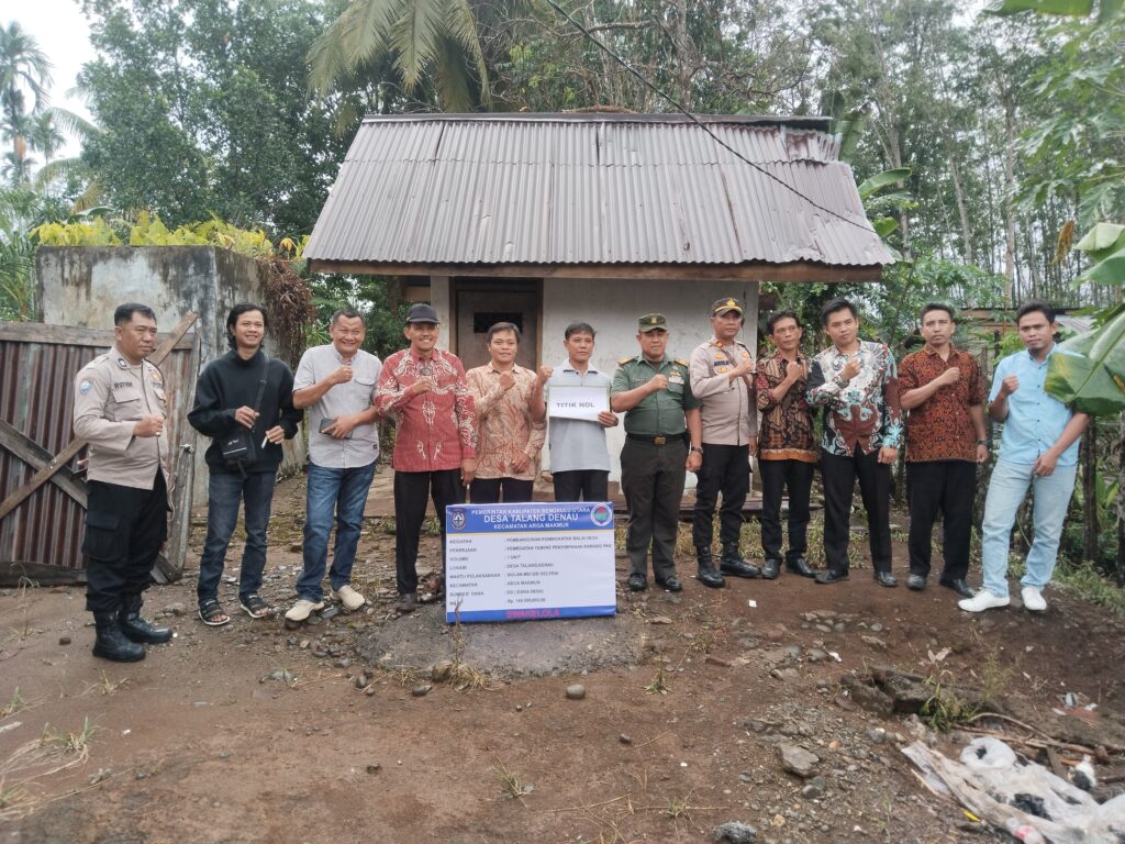 PELAKSANAAN TITIK NOL PEMBANGUNAN GEDUNG SERBAGUNA DI DESA TALANG DENAU
