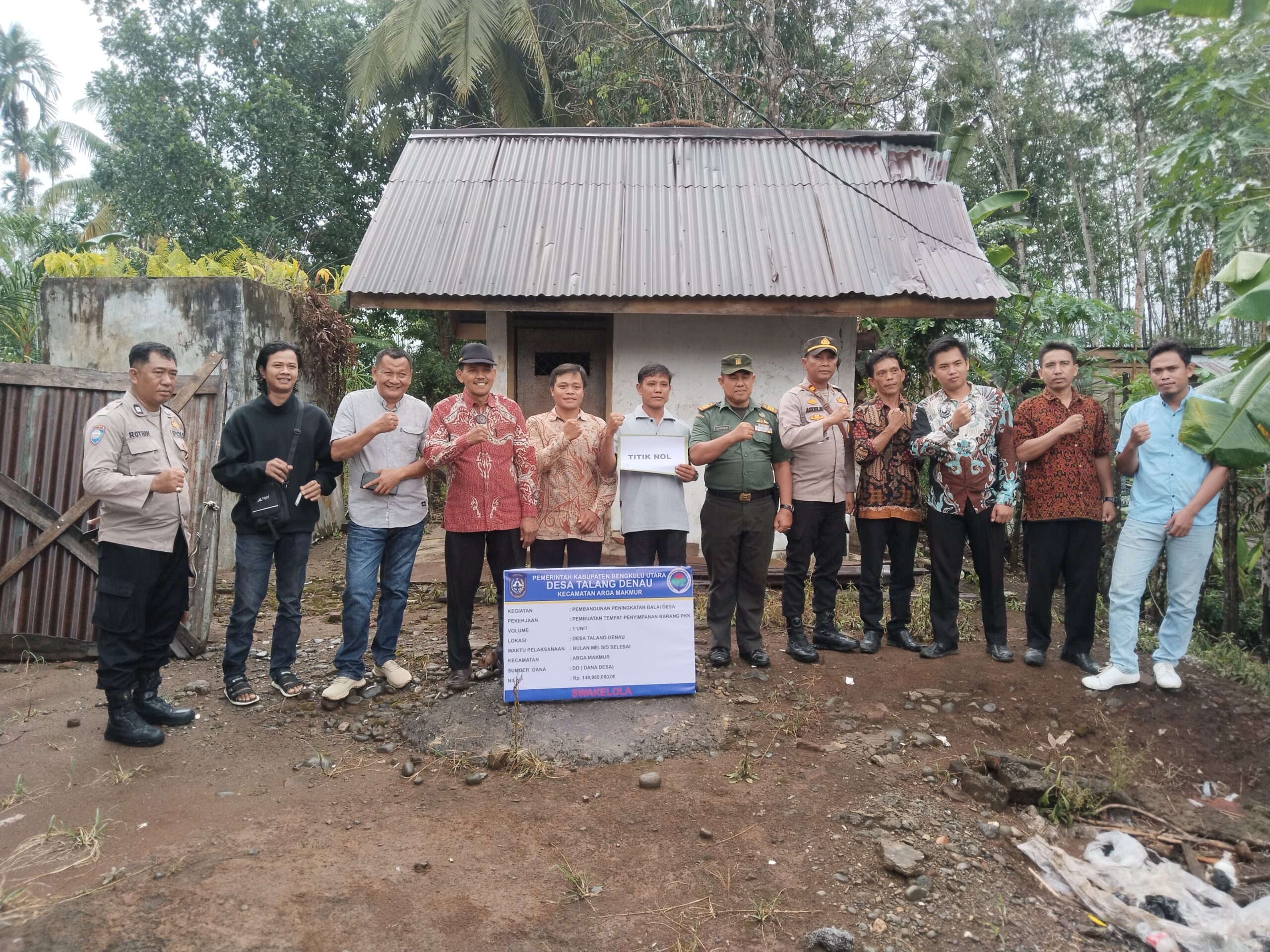 PELAKSANAAN TITIK NOL PEMBANGUNAN GEDUNG SERBAGUNA DI DESA TALANG DENAU